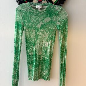 COS Green Patterned Long Sleeve Top